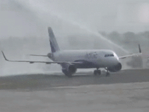 First flight takes off from Jewar airport:Farmers who gave land meet CM Yogi; Dr Rashid says, ‘You become PM’